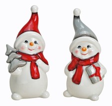 Schneemann Keramik 2er-Set 14