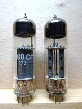 Pair: SIEMENS E80CC | SEHR GUT ✅ TUNGSRAM made NOS  balanced Tubes Röhren Valves