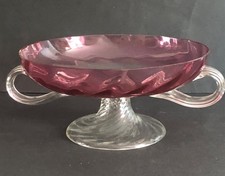 Antike Glasschale mit 2 Henkel 