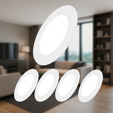 Einbaustrahler 5x LED Bad Einbauleuchten 6W Flach Spots Deckenspots IP44