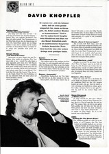DAVID KNOPFLER -  Clipping/Bericht von 1991 - Musikzeitschrift