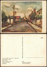 Künstlerkarte Gemälde Kunstwerke: GERHARD STENGEL Straße nach Paris 1967