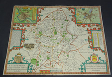 Antike Karte von Staffordshire