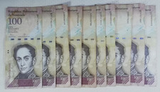 Banknoten Venezuela, 10 x 100