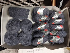 700g / 14x Georges Picaud Wolle Série Noire grau Mohair Effektgarn 