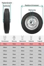 Vollgummi-Rad Stahlfelge schwarz pannensicher Reifen Räder verschiedene Größen