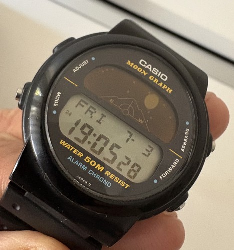 Vintage casio moon - moon, graph