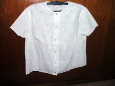 Vintage Damen Bluse, 60er 70er Jahre?, unbenutzt, Farbe weiß