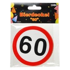 10 BIERDECKEL 60 . Geburtstag