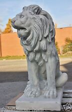 LÖWE aus STEINGUSS RECHTS BLICKEND GARTEN FIGUREN TIER LÖWEN RAUBKATZE PO-1134