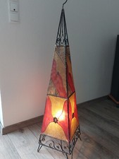 Afrikanische Stehleuchte, Marokko, Ziegenleder, Gepa, Firma Wüstensand