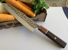 Messer Kochmesser Kiritsuke geschmiedet ultrascharf 34cm Profimesser Edelholz