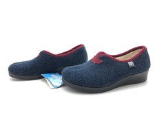 FLYFLOT Damen Halbschuhe Gr. 37 Pantoffel Slipper Freizeitschuhe Komfort Blau