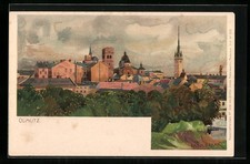 Künstler-AK Raoul Frank: Olmütz, Panorama des Ortes 