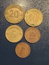 5 X Lettland 1,2,5,10 Und 20