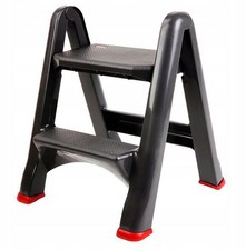 Leiter, Treppe, Praktischer Klapphocker in Schwarz und Rot von Curver 155160