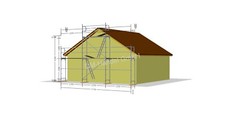 Giebelgerüst 74qm kein - giebelgerüst, 39,74qm