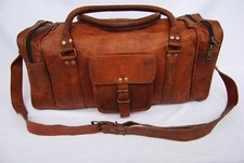 Neu Vintage Herren Echtleder Seesack Wochenende leichte Gepäck Tasche