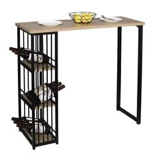 Bartisch Esszimmertisch Bartresen Theke aus Spanplatte Seitliche Ablage tb26hei