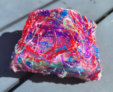 besondere Handtasche f. Puppen rot pink bunt selbstgemacht, Unikat