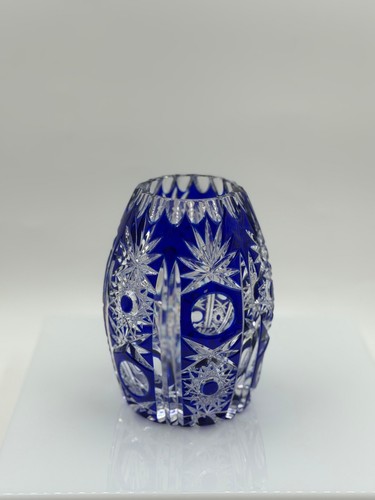 Kristallvase kobaltblau - kristallvase,
