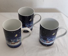 Kaffeebecher Lindt Winter Weihnachtsdekor. 3 Tassen. Lindt Becher. Porzellan.
