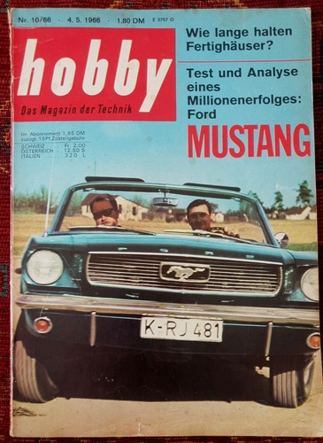 Hobby test ford - 10/66, mustang