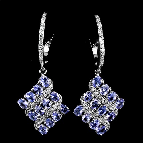 Ohrringe tansanit 925 silber - tansanit,