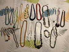 Ketten teils Edelsteine  Modeschmuck Set