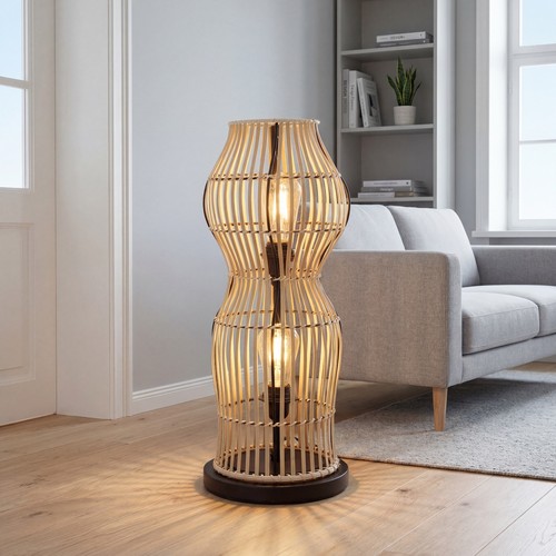Stehleuchte bambus wohnzimmer - stehleuchte,