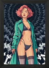 sexy Frau im Trenchcoat