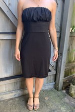 ZARA Party schwarz Dress ärmellos Cocktail Kleid Party Top Rock Gothic S M Gr. M