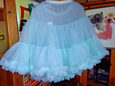 Softie Petticoat, Made in USA MALCO,2 lagig,mint mit Rüschenabschluss,