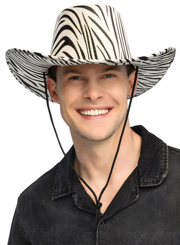 Zebra cowboyhut mit - zebra,