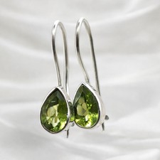 Peridot ohrhänger echt silber - peridot,