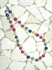 ★ 3reihige kurze Kette ★ Collier ★ bunt ★