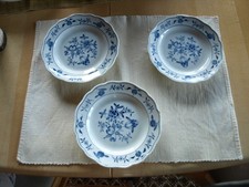 3 x Meissen Zwiebelmuster Orchidee kobalt blaue Teller
