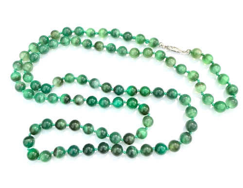 Vintage jadekette grün jade - jade, /