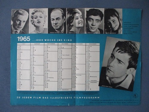 Ddr kino kalender 1965 - kino,