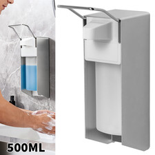 1/10X Seifenspender Wand Desinfektionsmittel Spender Edelstahl Wandmontage 500ml