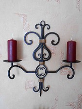 Wandleuchter Kerzenleuchter Kerzenhalter Wandkerzenleuchter aus Schmiedeeisen