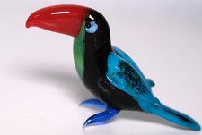 Glas Figur Tukan Vogel Murano Lauscha Handarbeit