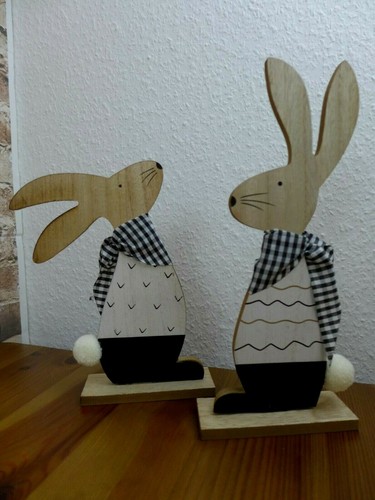 Holz deko hase ostern - holz,
