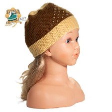 Baby Mütze mit Perlen, häkeln, Geschenkverpackung, handgemacht, Wolle