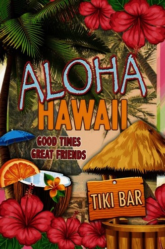 Blechschild aloha hawaii tiki - hawaii,