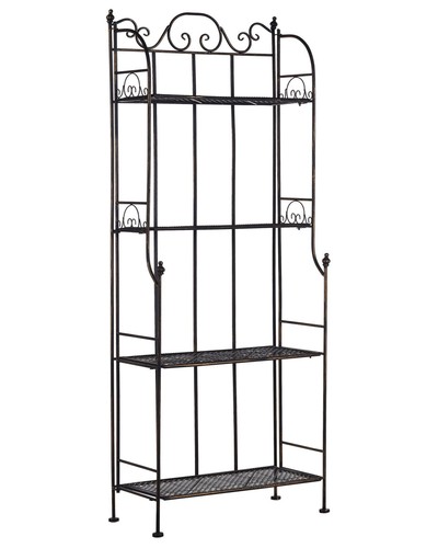 Gartenregal metall schwarz - schwarz, /