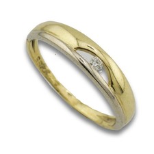 Bicolor Brillant Gold Ring 585