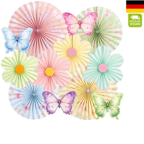 Papierfächer deko stück - deko, 12