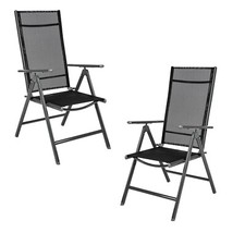 2er Set Alu Klappstuhl Gartenstuhl Aluminium Campingstuhl Hochlehner B-Ware