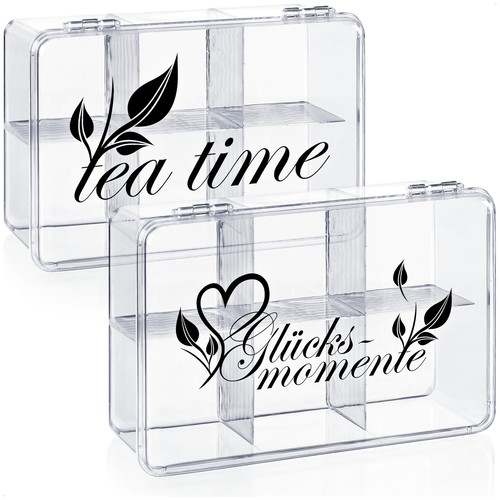 Aufbewahrungsbox für tee - 2x, &